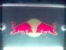 Red-Bull-Airbrush op Plexiglas